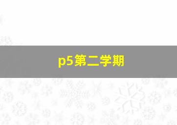 p5第二学期