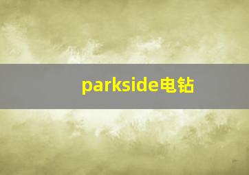 parkside电钻