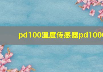 pd100温度传感器pd1000