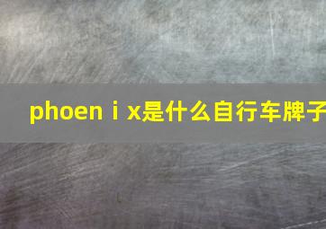 phoenⅰx是什么自行车牌子