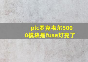 plc罗克韦尔5000模块是fuse灯亮了