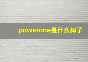 powerone是什么牌子