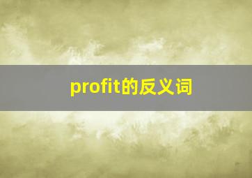 profit的反义词