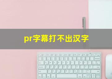 pr字幕打不出汉字