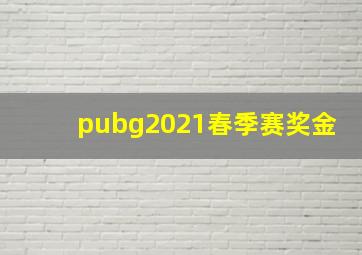 pubg2021春季赛奖金