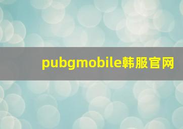 pubgmobile韩服官网