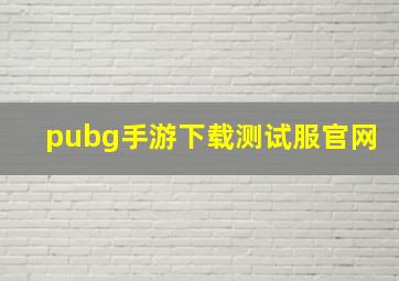 pubg手游下载测试服官网