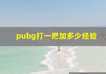 pubg打一把加多少经验