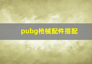 pubg枪械配件搭配