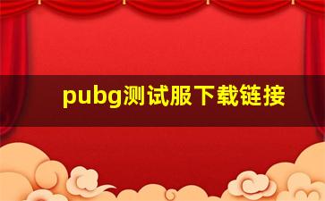 pubg测试服下载链接