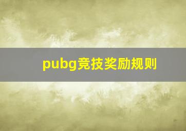 pubg竞技奖励规则