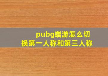 pubg端游怎么切换第一人称和第三人称