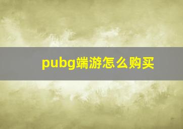 pubg端游怎么购买