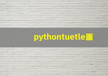 pythontuetle画