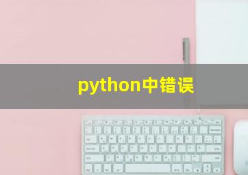 python中错误