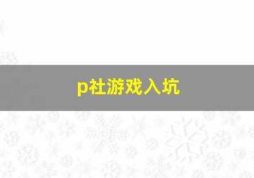 p社游戏入坑