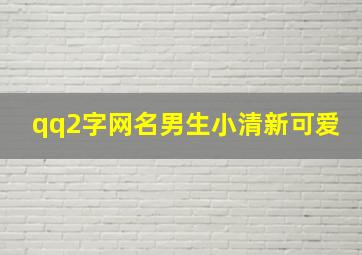 qq2字网名男生小清新可爱