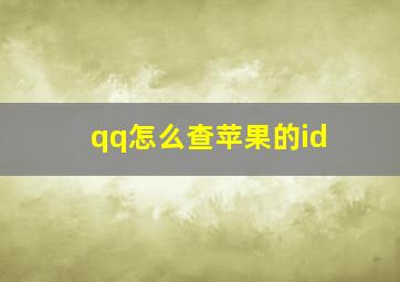 qq怎么查苹果的id