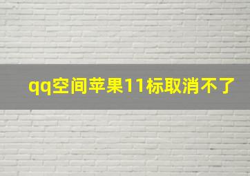 qq空间苹果11标取消不了