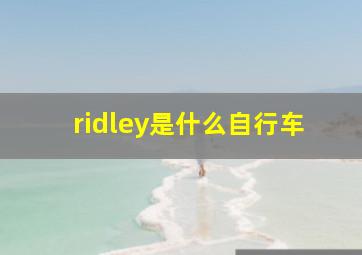 ridley是什么自行车