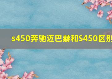 s450奔驰迈巴赫和S450区别