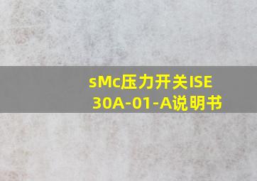 sMc压力开关ISE30A-01-A说明书