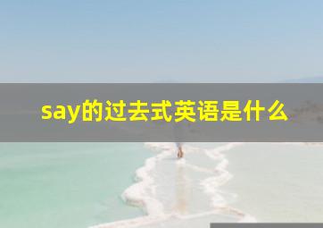 say的过去式英语是什么