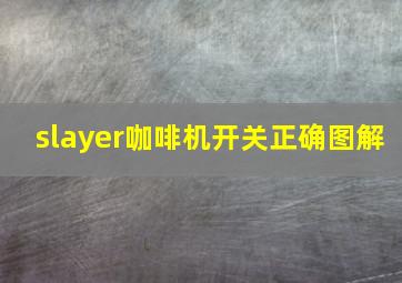 slayer咖啡机开关正确图解