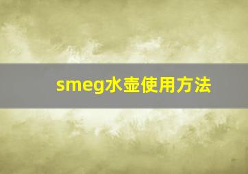 smeg水壶使用方法