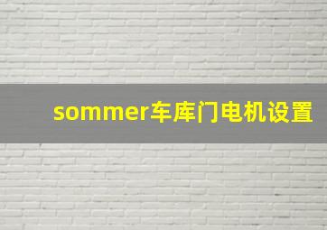 sommer车库门电机设置