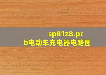 sp81z8.pcb电动车充电器电路图