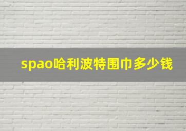 spao哈利波特围巾多少钱