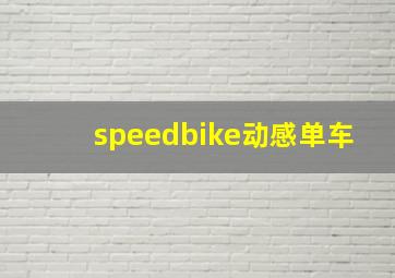 speedbike动感单车