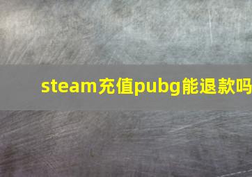 steam充值pubg能退款吗