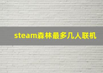 steam森林最多几人联机