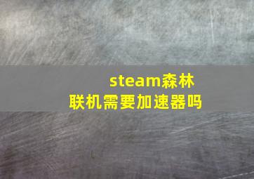 steam森林联机需要加速器吗