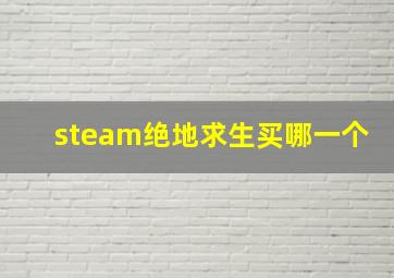 steam绝地求生买哪一个