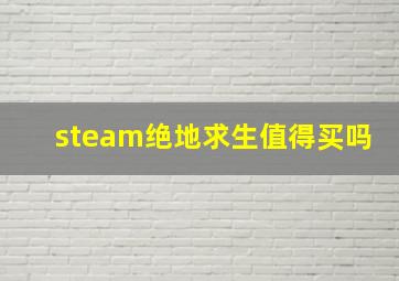 steam绝地求生值得买吗