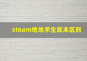 steam绝地求生版本区别