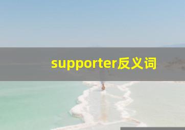 supporter反义词