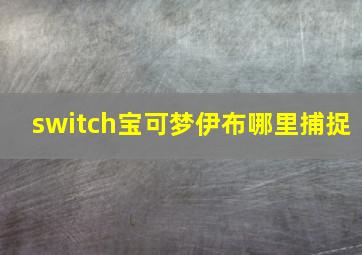 switch宝可梦伊布哪里捕捉