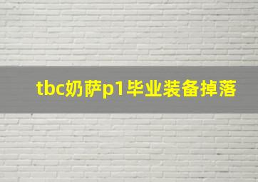 tbc奶萨p1毕业装备掉落