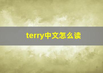 terry中文怎么读