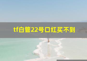 tf白管22号口红买不到