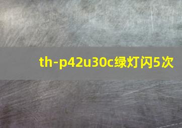 th-p42u30c绿灯闪5次