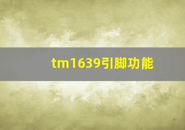 tm1639引脚功能