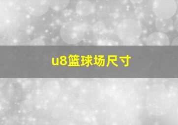 u8篮球场尺寸