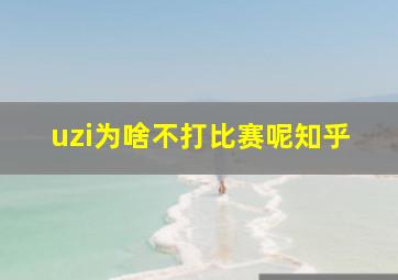 uzi为啥不打比赛呢知乎