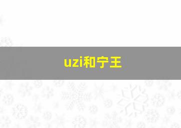 uzi和宁王