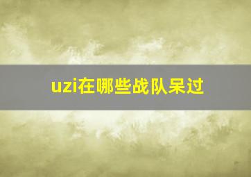 uzi在哪些战队呆过